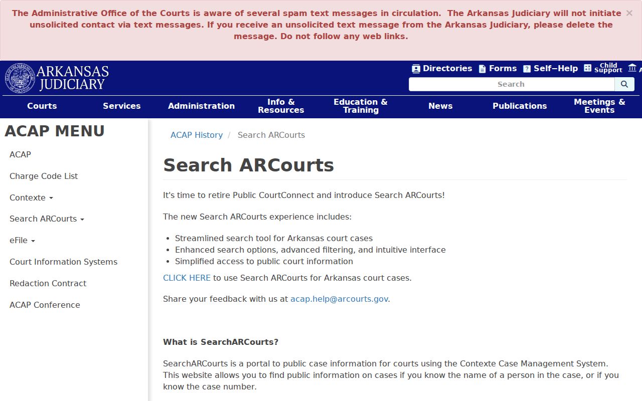 Searcy people search Arkansas CourtConnect information