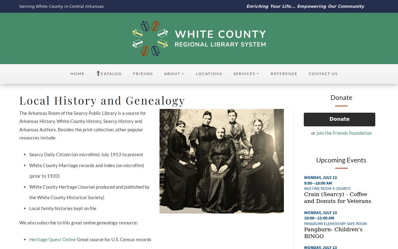 Searcy people search library local history and genealogy sources