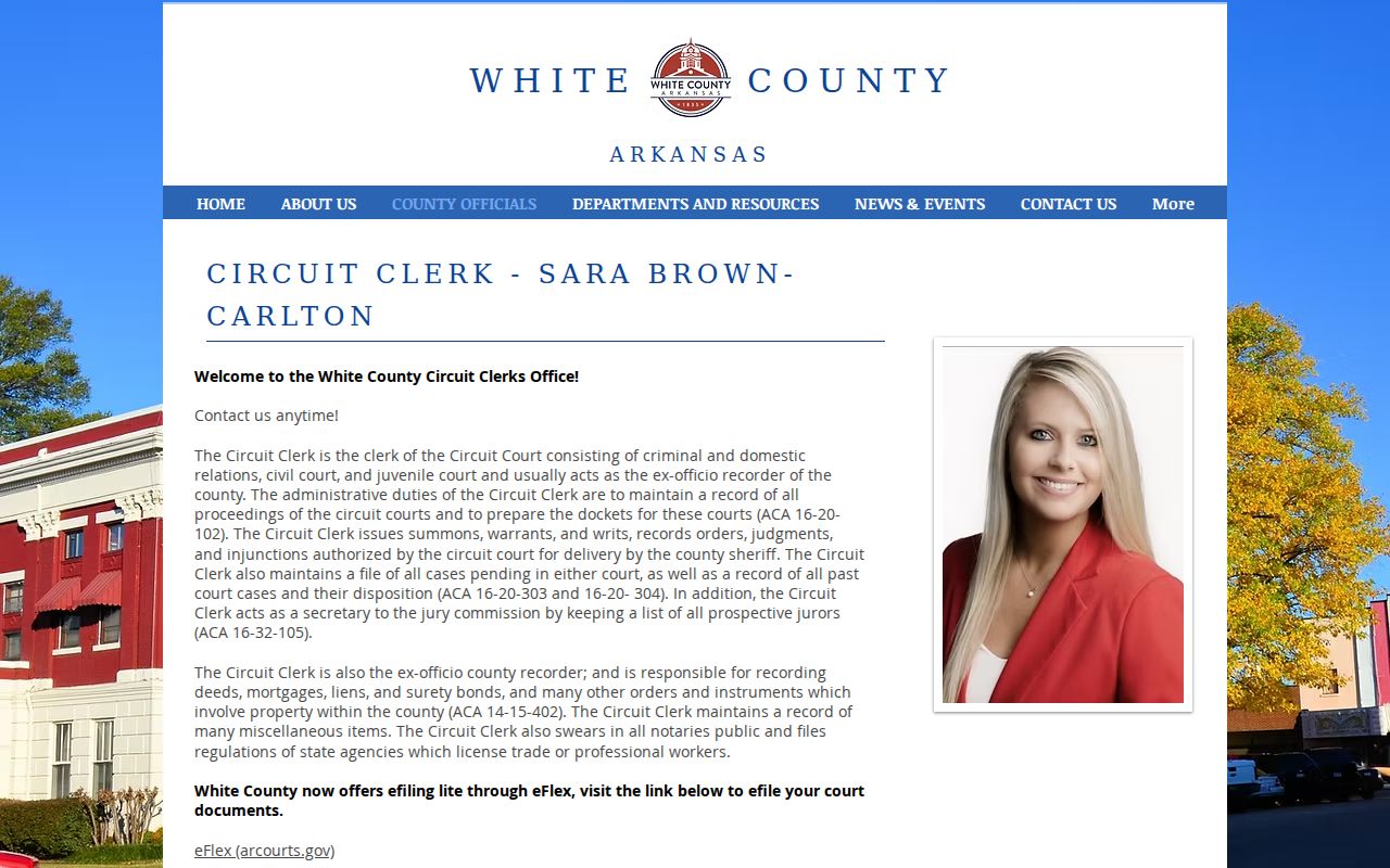 Searcy people search White County Circuit Clerk recorder page