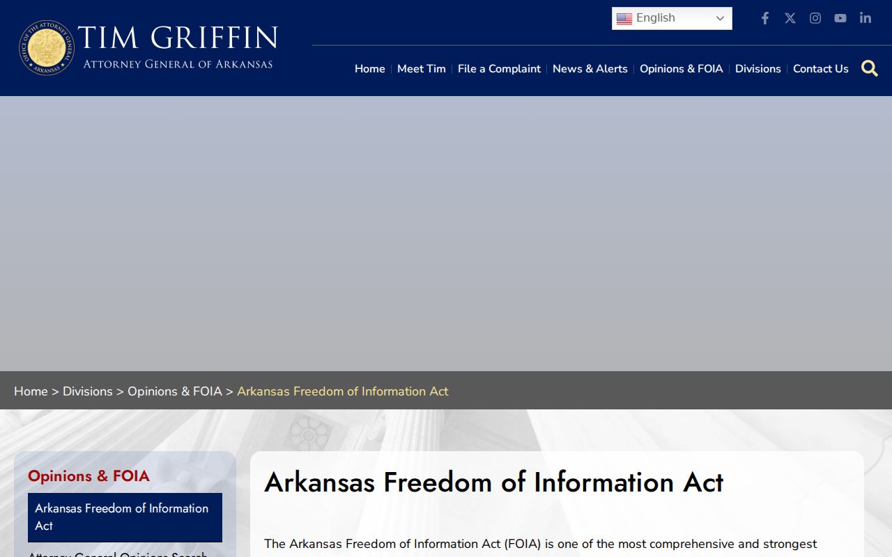 Searcy public records Arkansas Attorney General FOIA guidance