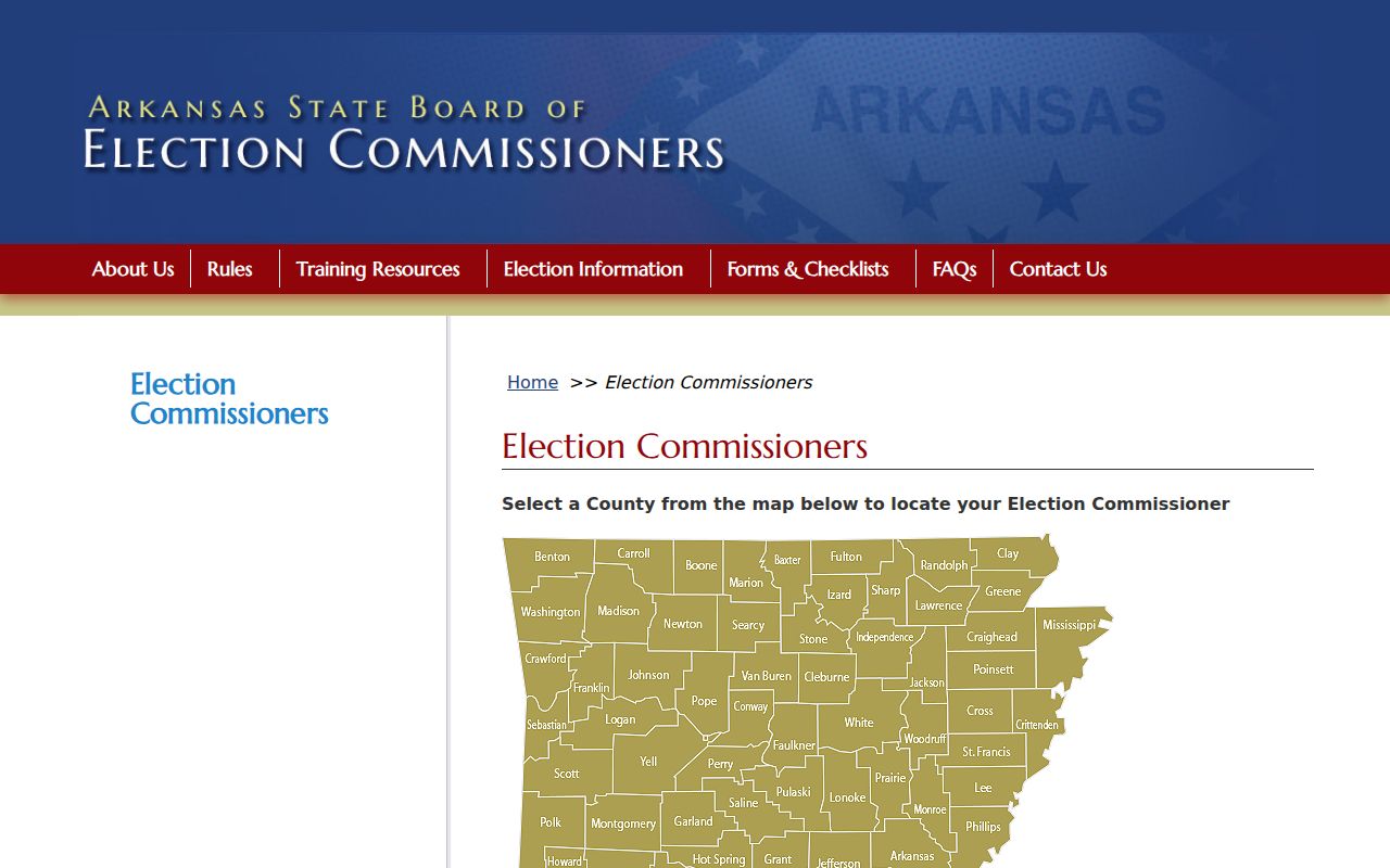 Searcy voter registration records Arkansas county election board information